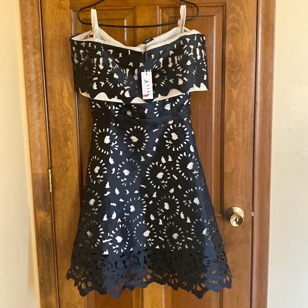 WHY Dress, Black/Nude, Brand New
